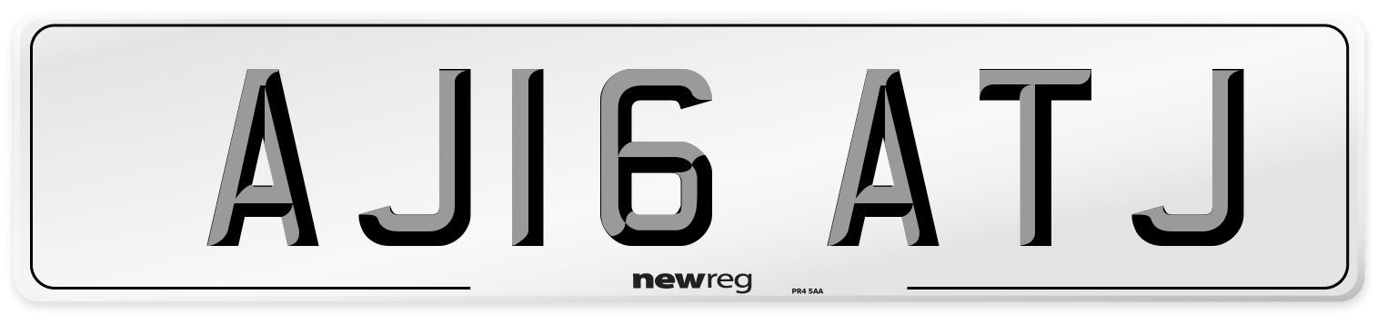 AJ16 ATJ Number Plate from New Reg